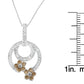 .925 Sterling Silver 1 cttw Round Cut Diamond Floral Garden Pendant Necklace (H-I, I1-I2)