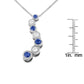 14K White Gold Round-cut Treated Blue Diamond Pendant Necklace (1 cttw, H-I Color, I1-I2 Clarity)