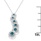 14K White Gold Round Cut And Blue Treated Diamond Pendant Necklace (1.00 cttw, H-I Color, I1-I2 Clarity)