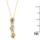 14K White Gold Round Cut Diamonds and Tanzanite Pendant Necklace (1.20 cttw, G-H Color, SI2-I1 Clarity)