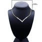 14K Yellow and White Gold 2.00 Cttw Round and Princess-Cut Diamond 'V' Shape Statement Necklace (H-I Color, SI2-I1 Clarity) - 18"