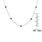 .925 Sterling Silver 1 Cttw Treated Fancy Black Diamond Station Necklace (I1-I2 Clarity) - 18” 