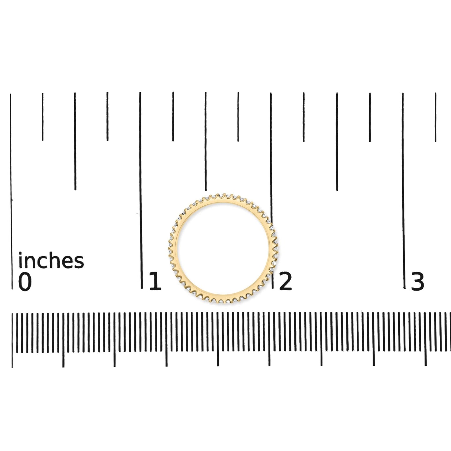 14K Yellow Gold Shared Prong Set Round Diamond Eternity Band Ring (G-H Color, SI1-SI2 Clarity)