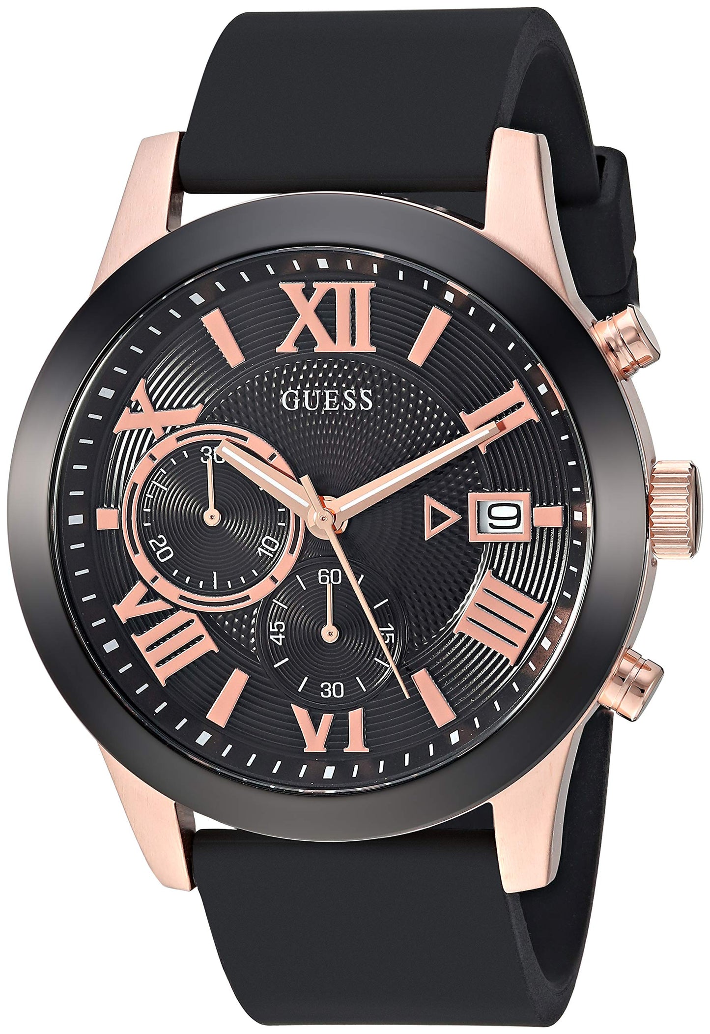 GUESS Men's Stainless Steel Gunmetal Chronograph Bracelet Watch