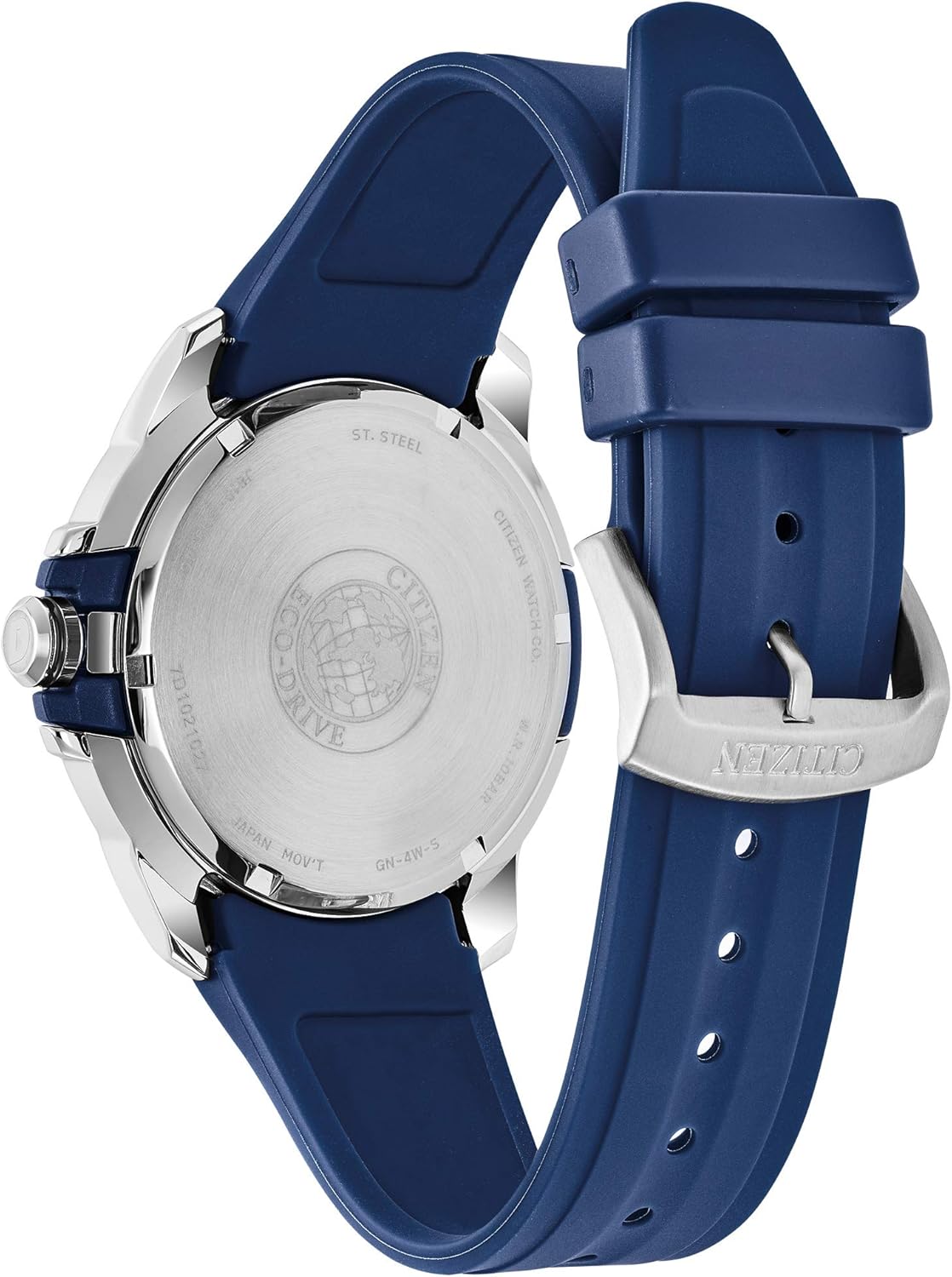 Citizen Men's Eco-Drive Weekender Watch in Stainless Steel with Blue Polyurethane strap, Blue Dial (Model: AW1158-05L)