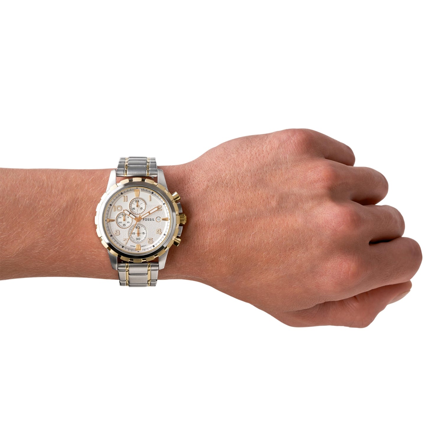 Fossil Dean Men's Dress Watch with Chronograph Display and Stainless Steel Bracelet Band