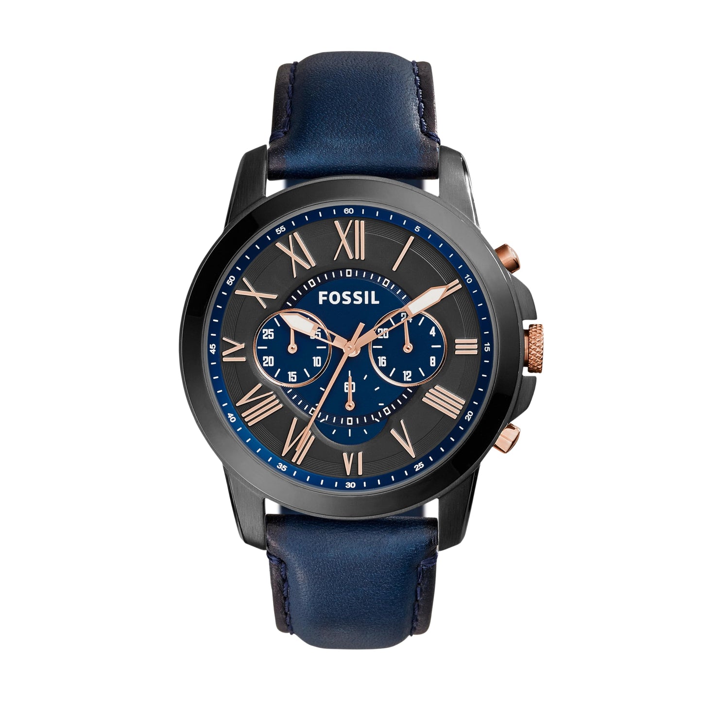 Fossil Grant Men's Watch with Chronograph or Automatic Display and Genuine Leather or Stainless Steel Band