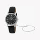 ESPRIT Women's Watch with Silver Stainless Steel Case and Black Leather Band-0