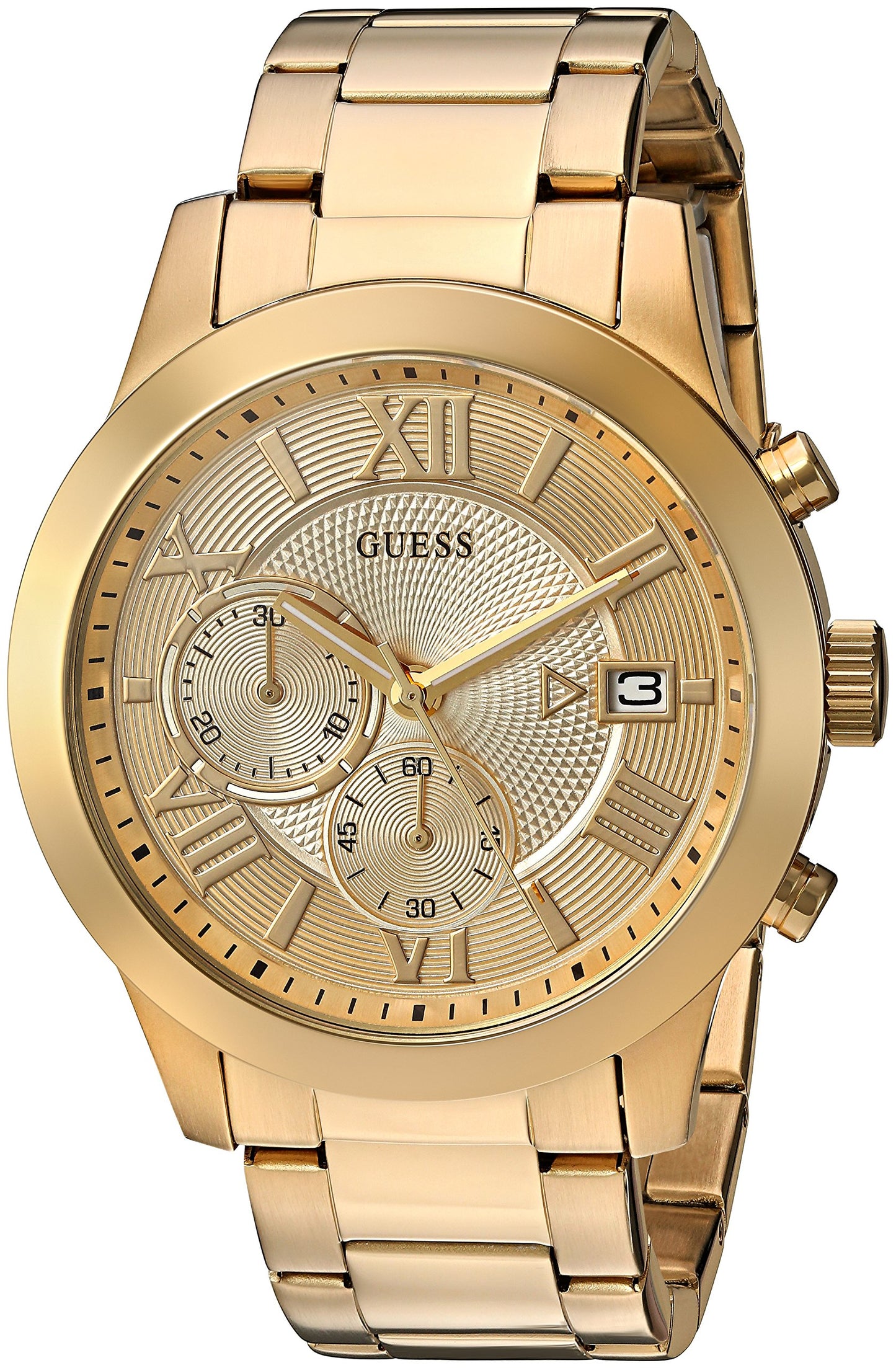 GUESS Men's Stainless Steel Gunmetal Chronograph Bracelet Watch