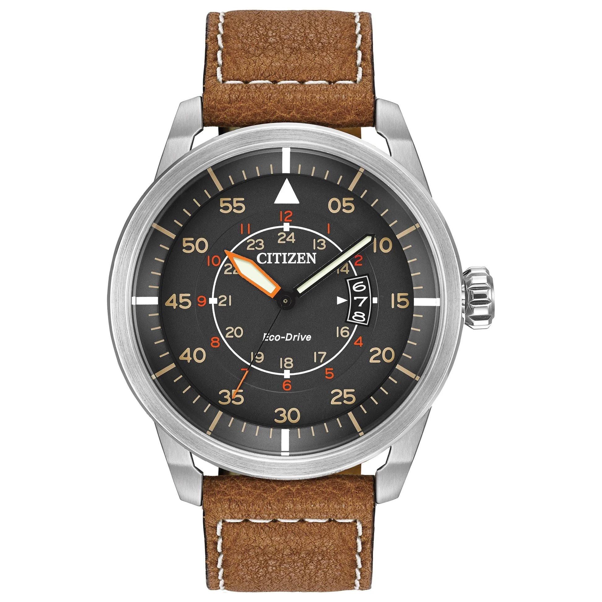 Men'S Eco-Drive Strap Watch with Black Dial AW1361-10H