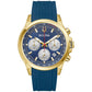 Men'S Chronograph Blue Silicone Strap Watch - 97B208