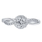 Sterling Silver Cubic Zirconia Halo Ring-1