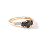 9ct Yellow Gold Three Stone Sapphire and Diamond Ring-3