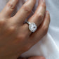 Sterling Silver Cubic Zirconia Princess Cut Halo Ring-1