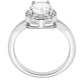 Sterling Silver Cubic Zirconia Halo Ring-3