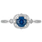 9ct White Gold Sapphire and Diamond Ring-1