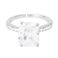 Sterling Silver 11x9mm Cubic Zirconia Solitaire Ring-3