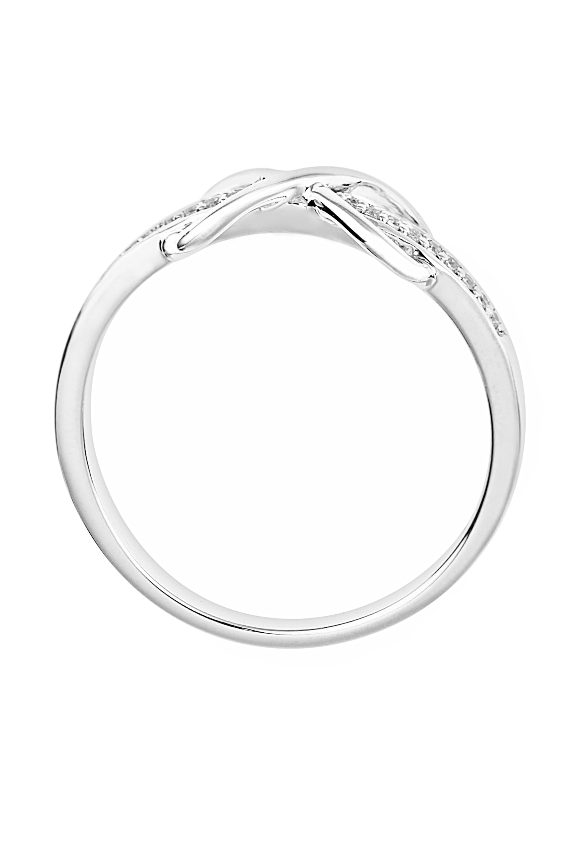 Sterling Silver Diamond Infinity Ring-2