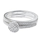 9ct White Gold 0.29ct Diamond Bridal Set Ring-1