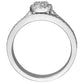 9ct White Gold 0.29ct Diamond Bridal Set Ring-2