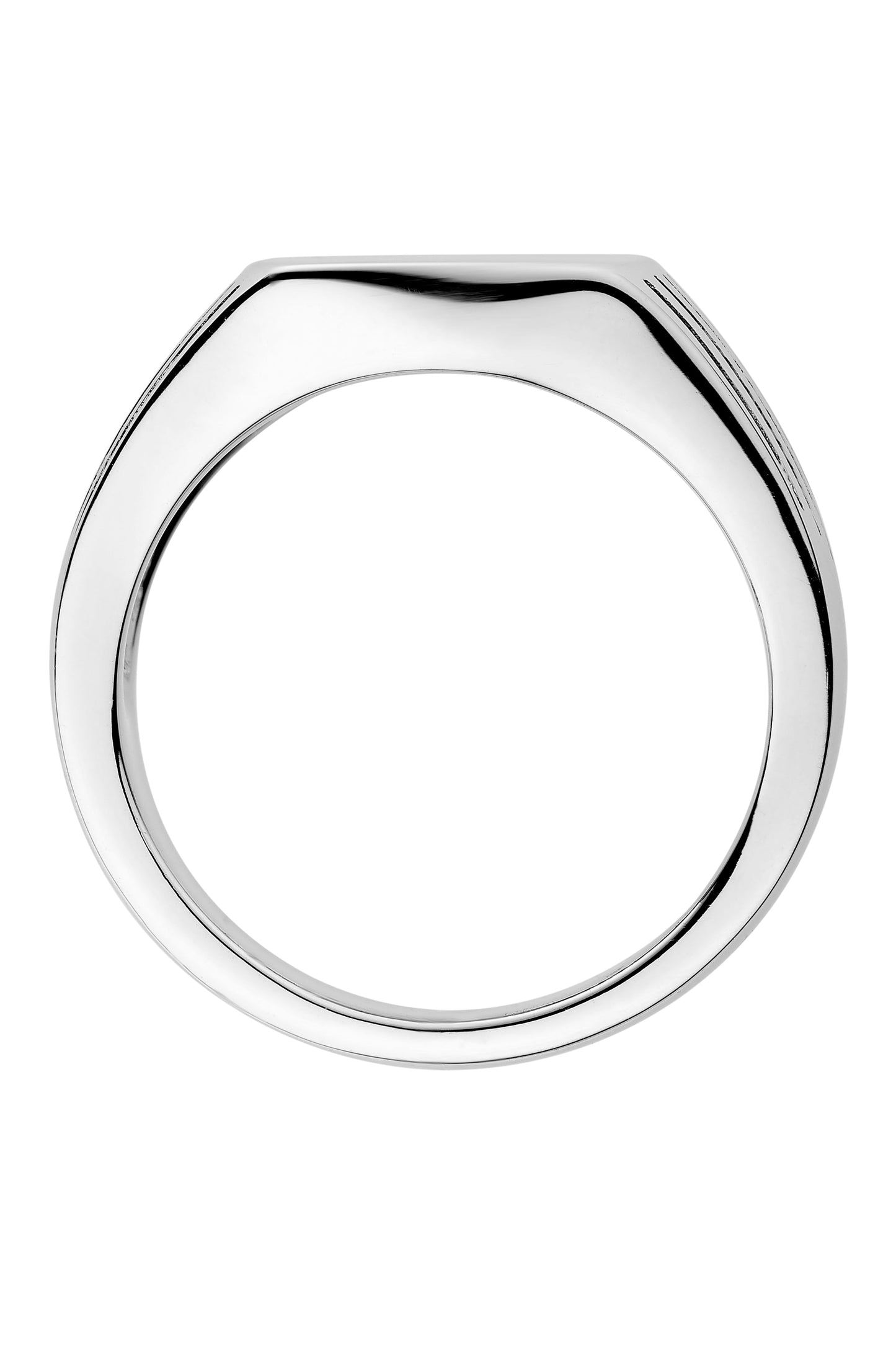 Mens Sterling Silver Signet Ring-2