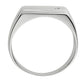 Sterling Silver Diamond Signet Ring-3