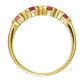 9ct Yellow Gold Created Ruby and Diamond Eternity Ring-2