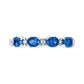 9ct White Gold Created Sapphire and Diamond Eternity Ring-2