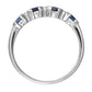 9ct White Gold Created Sapphire and Diamond Eternity Ring-3