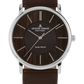 Eco Power Solar Wood Dark Brown Vegan Strap Men's Watch-0