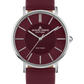 Eco Power Solar Burgundy Vegan Strap Unisex Watch-0