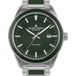 Eco Power Solar Stainless Steel Green Vegan Men's Bracelet Watch-0