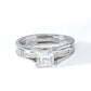 Sterling Silver Cubic Zirconia Princess & Eternity Ring Set-2