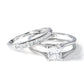 Sterling Silver Cubic Zirconia Princess & Eternity Ring Set-4