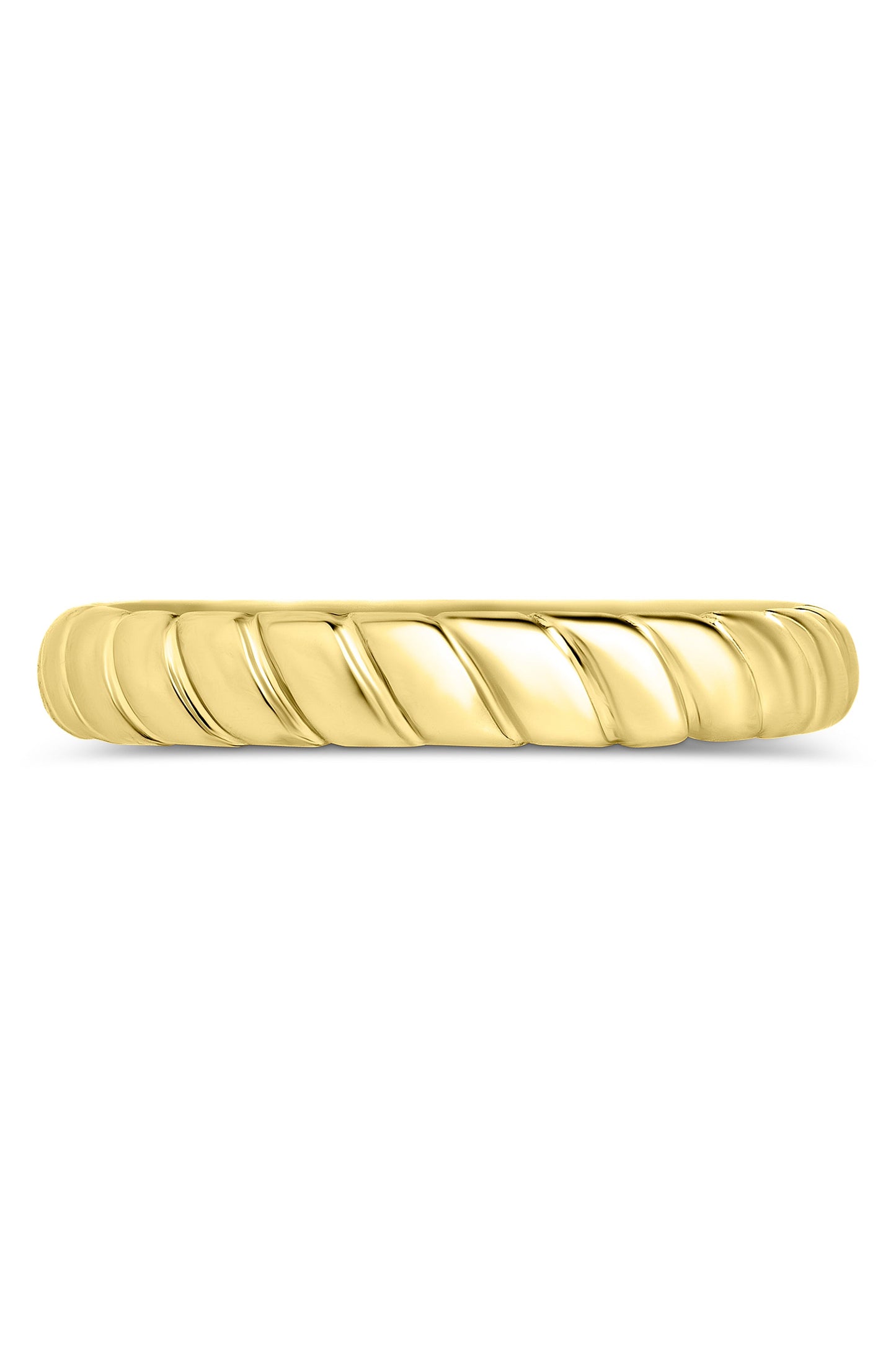 Gold Plated Sterling Silver Rope Band Stack Ring-2