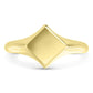 Gold Plated Sterling Silver Diamond Shape Signet Ring-2