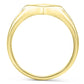 Gold Plated Sterling Silver Diamond Shape Signet Ring-3