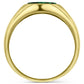 18K Gold Plated Sterling Silver Malachite Signet Ring-3