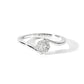 9ct White Gold 0.16ct Diamond Crossover Cluster Engagement Ring-2