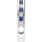 9ct White Gold Sapphire & 0.10ct Diamond Eternity Ring-3