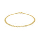 3.2mm 14k Yellow Gold Mariner Link Anklet