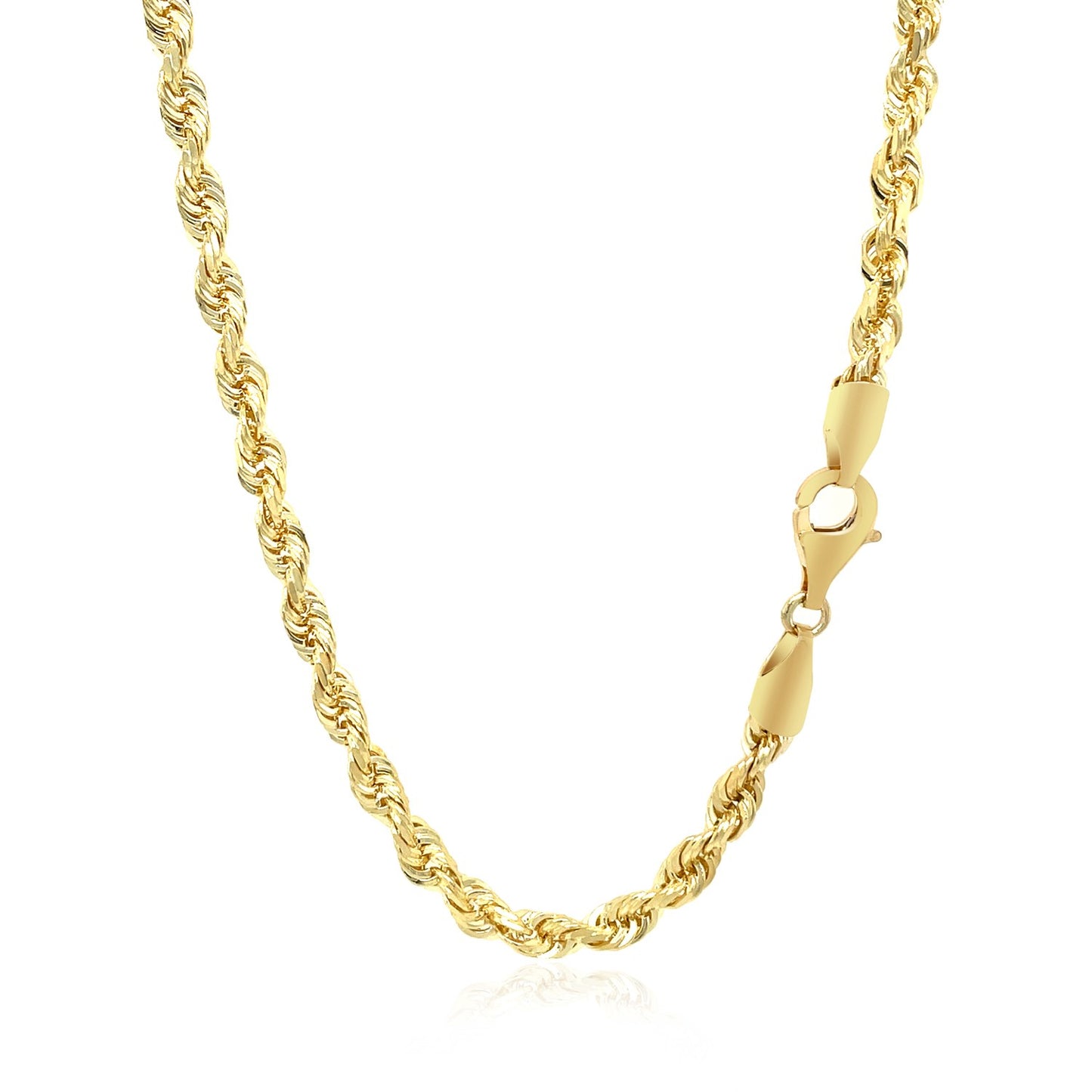 10k Yellow Gold Solid Diamond Cut Rope Chain (4.00 mm)