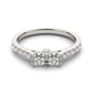 14k White Gold Round Two Stone Diamond Ring (3/4 cttw)