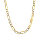 14K Yellow Gold Solid Pave Figaro Chain (3.80 mm)