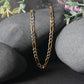 14K Yellow Gold Solid Pave Figaro Chain (3.80 mm)