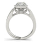 14k White Gold Baroque Shank Style Cut Diamond Engagement Ring (1 1/4 cttw)