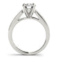 14k White Gold Antique Style Graduagted Diamond Engagement Ring (1 1/8 cttw)