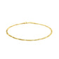 14k Yellow Gold Figaro Anklet 1.5mm