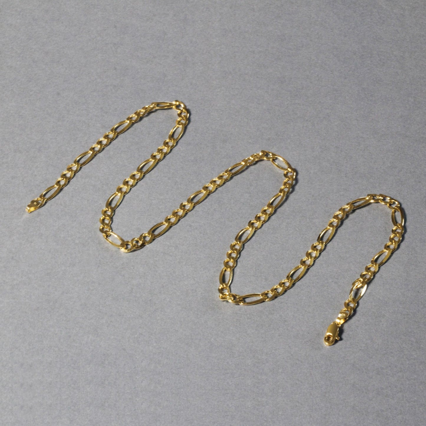 14k Yellow Gold Solid Figaro Chain (4.50 mm)