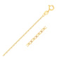 14k Yellow Gold Faceted Cable Link Chain (1.2 mm)